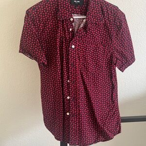 Men's Red Floral Shirt